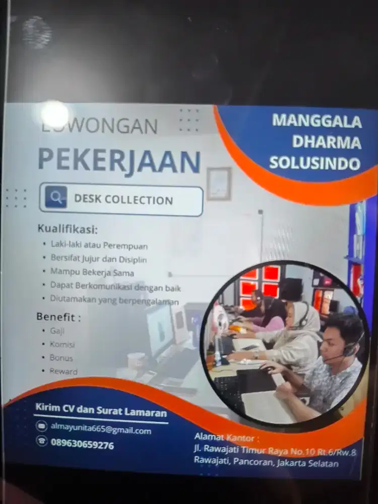 Dibutuhkan segera Staff penagihan