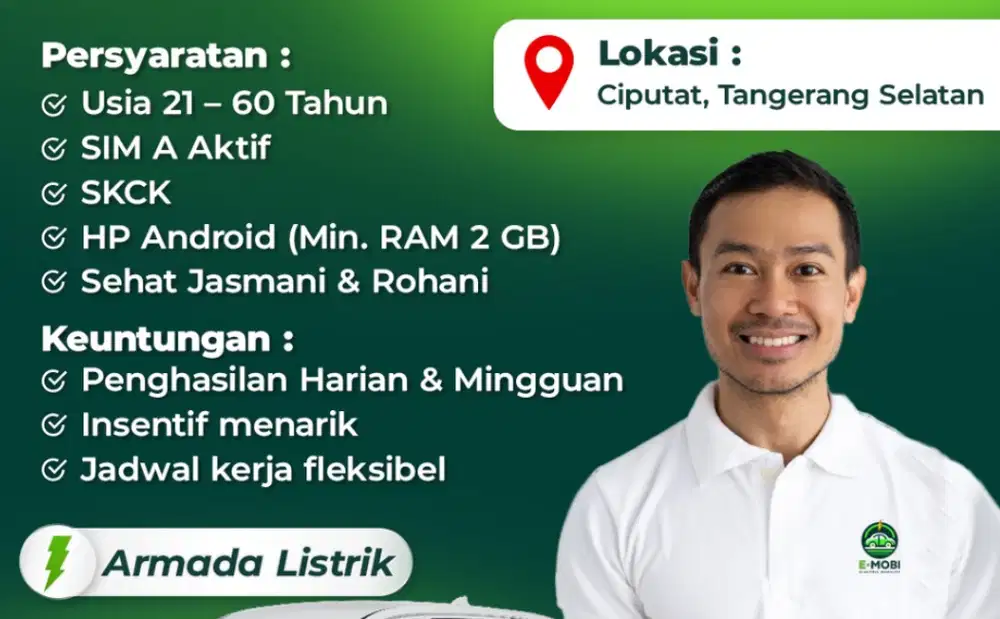 LOWONGAN KERJA  MITRA DRIVER