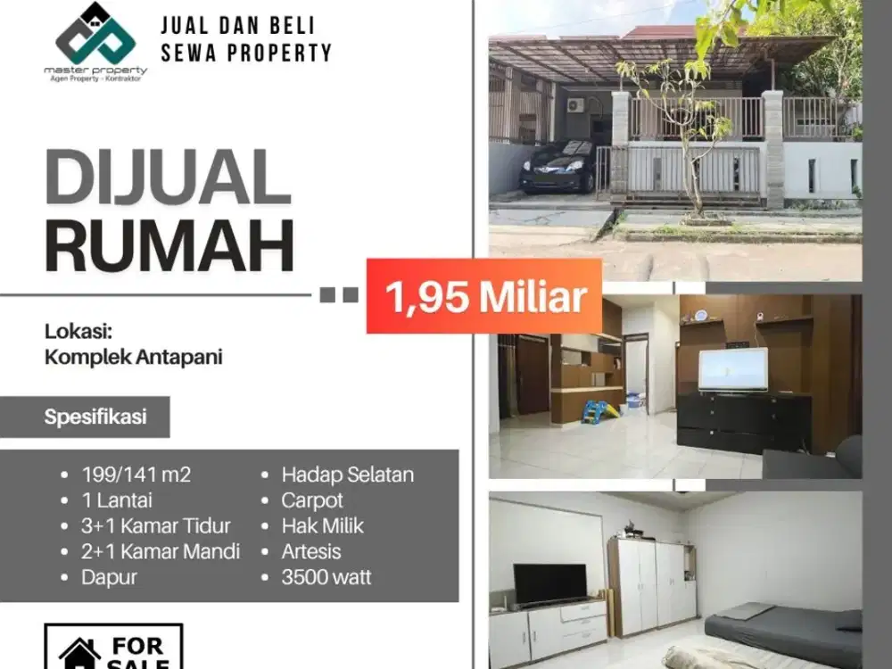 Jual rumah luas terawat di Komplek Elite Antapani Kota Bandung