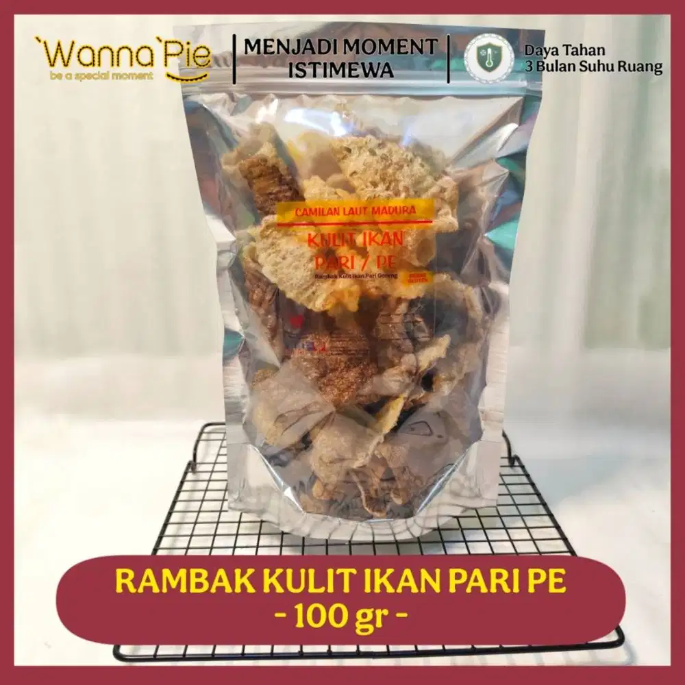 Rambak Kulit Ikan Pari Pe Camilan Laut Madura Oleh-oleh Khas Asli