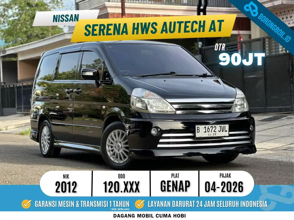 NISSAN SERENA HWS AUTECH AT 2012 HITAM ISTIMEWA