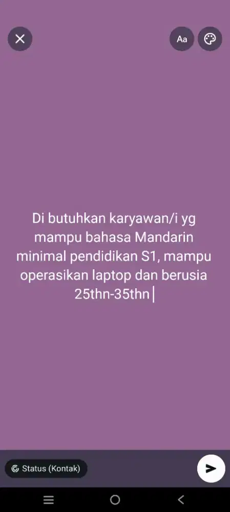 Lowongan kerja terbaru buat karyawan/i