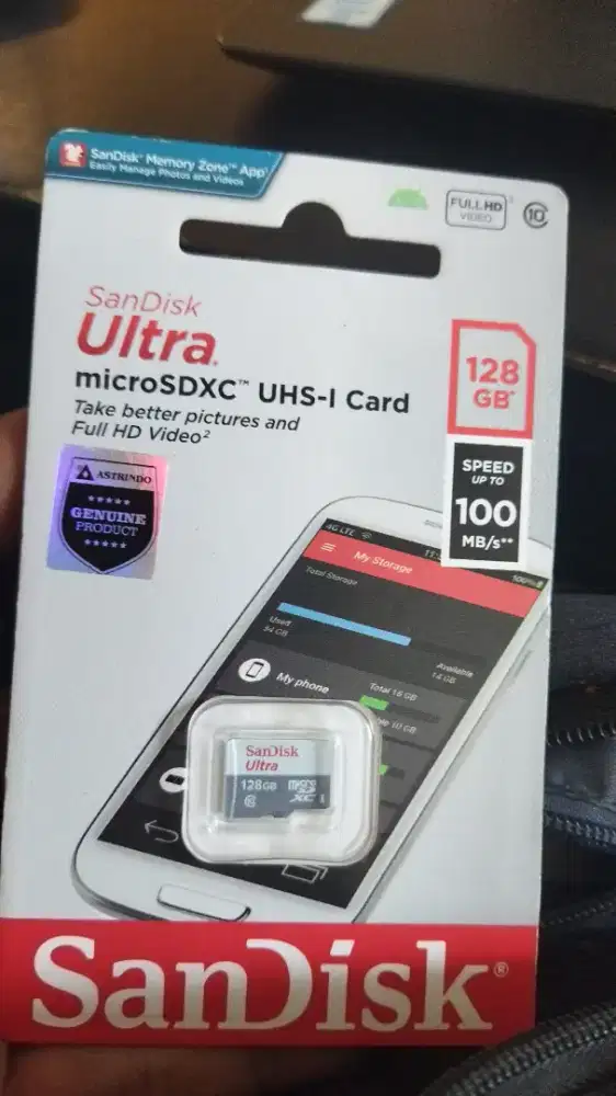Memori SD Card SanDisk Ultra 128GB C10