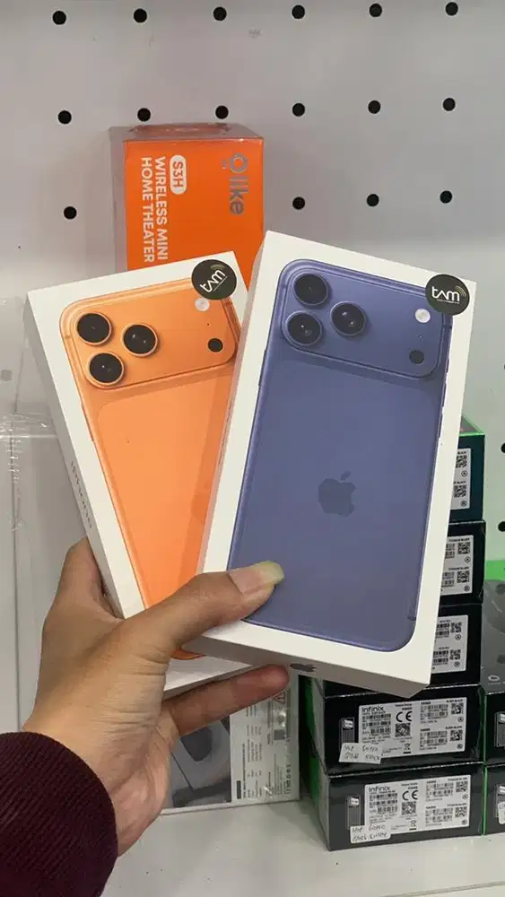 jual Iphone 17promax 256gb orange & blue NEW Resmi ibox