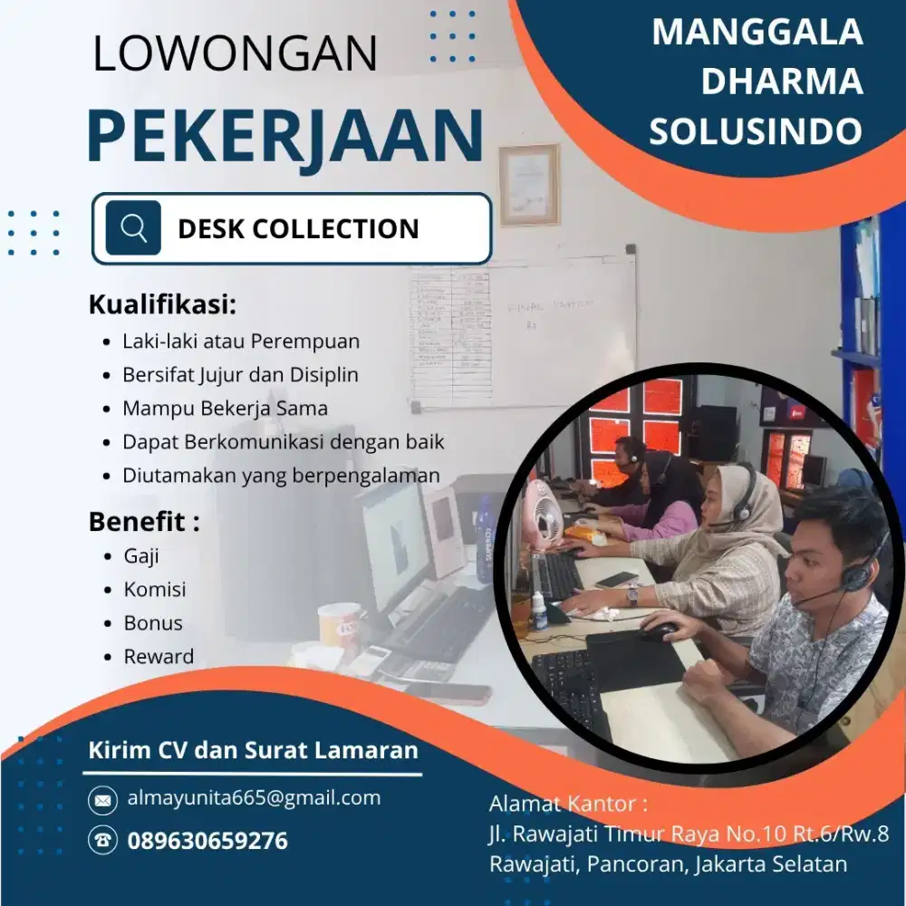 Di butuhka segera staff desk colletion