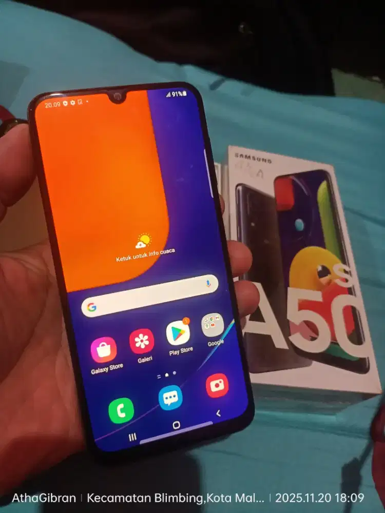 Samsung A50s 4/64 segel amoled tanpa shadow murah