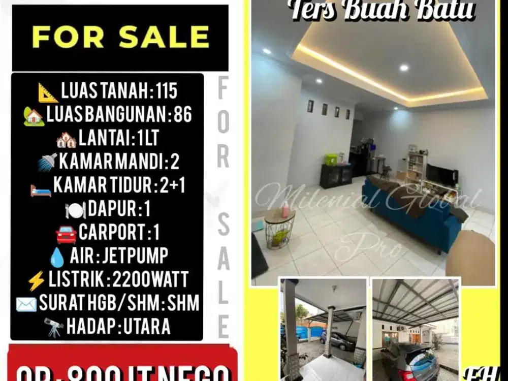 Dijual cepat harga BU rumah di Bojongsoang