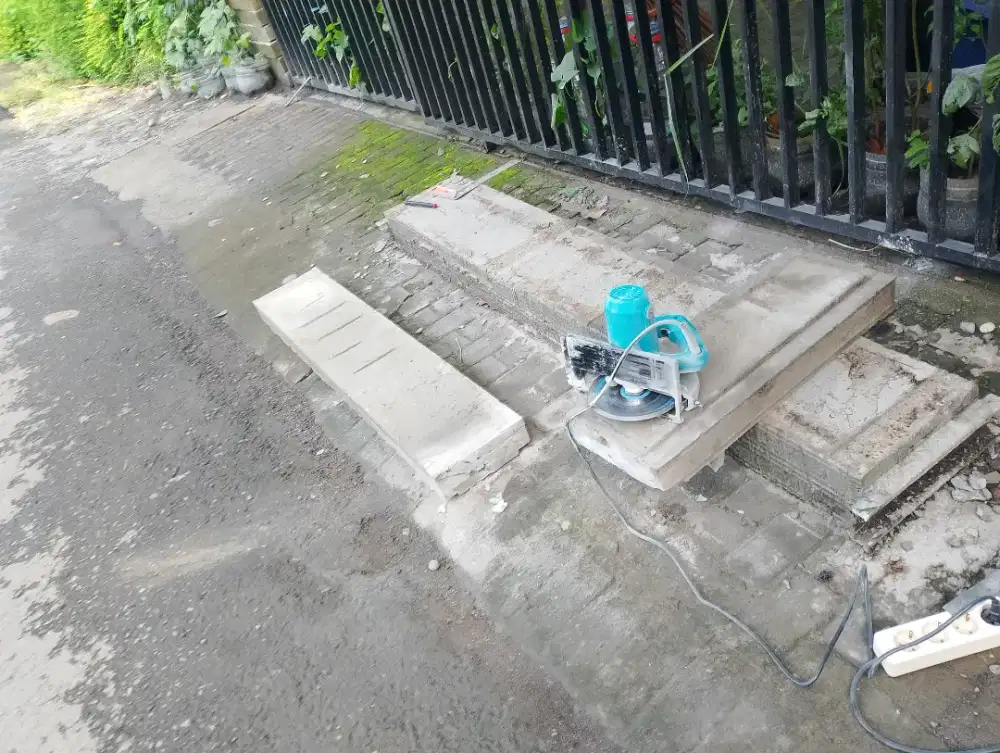 Jasa plus material pasang panel lantai beton murah cepat rapih garansi