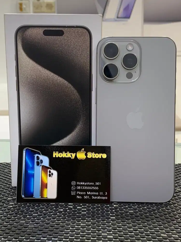 Iphone 15promax/256gb Natural titanium ex garansi resmi bh 85%