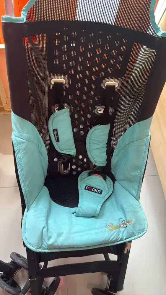Stroller Bayi Pockit Warna Biru Muda