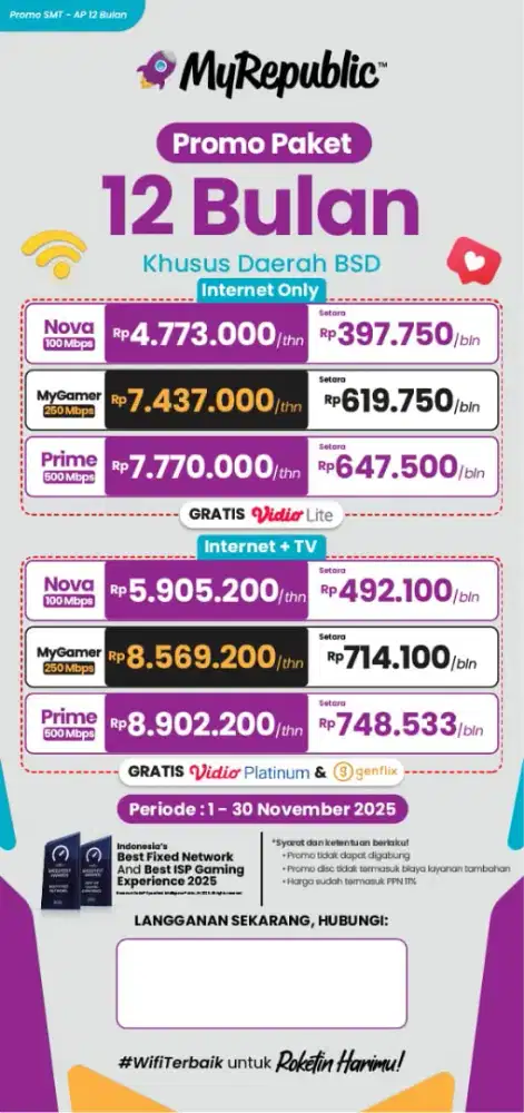 JASA PEMASANGAN WIFI MYREPUBLIC