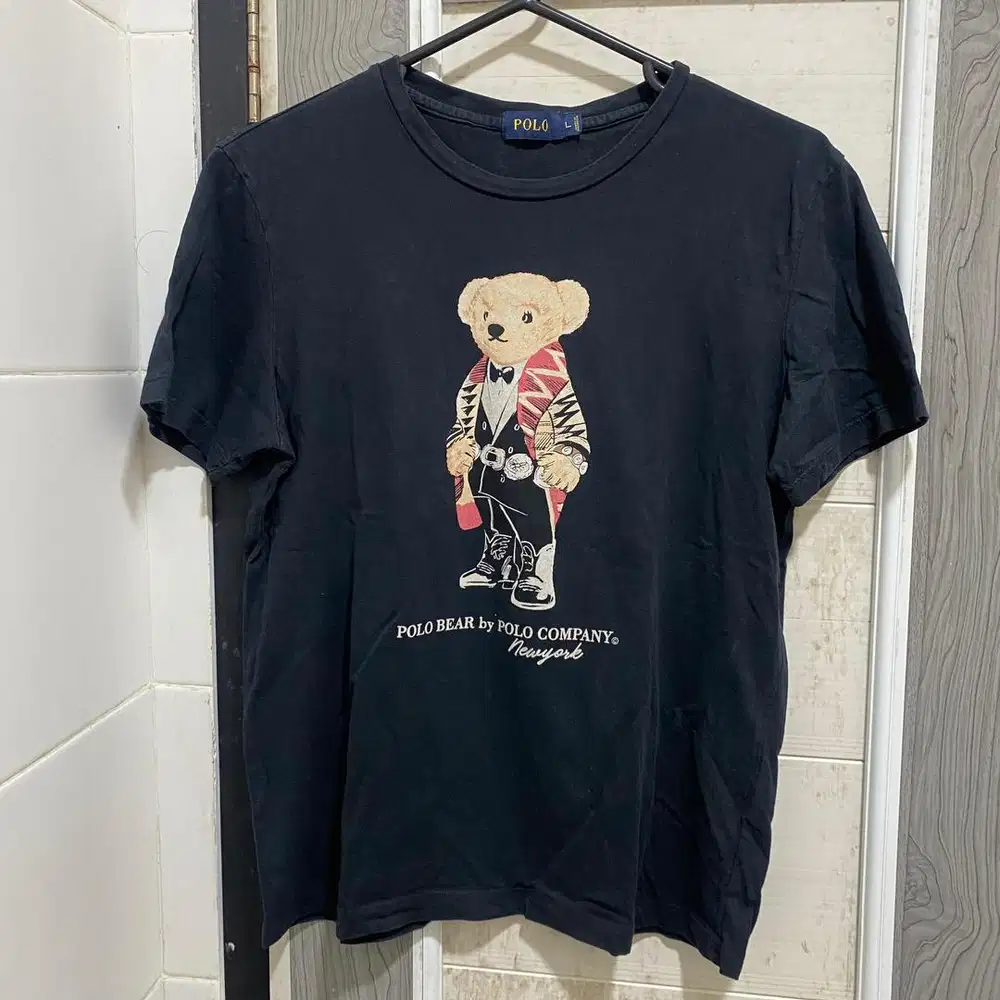 Kaos Polo Ralph Lauren Bear Original Black