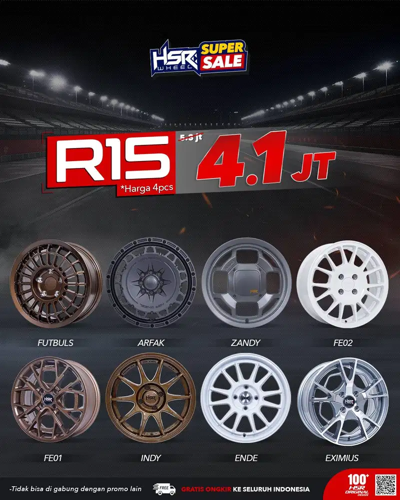 PROMO CICILAN VELG HSR + BAN MOBIL