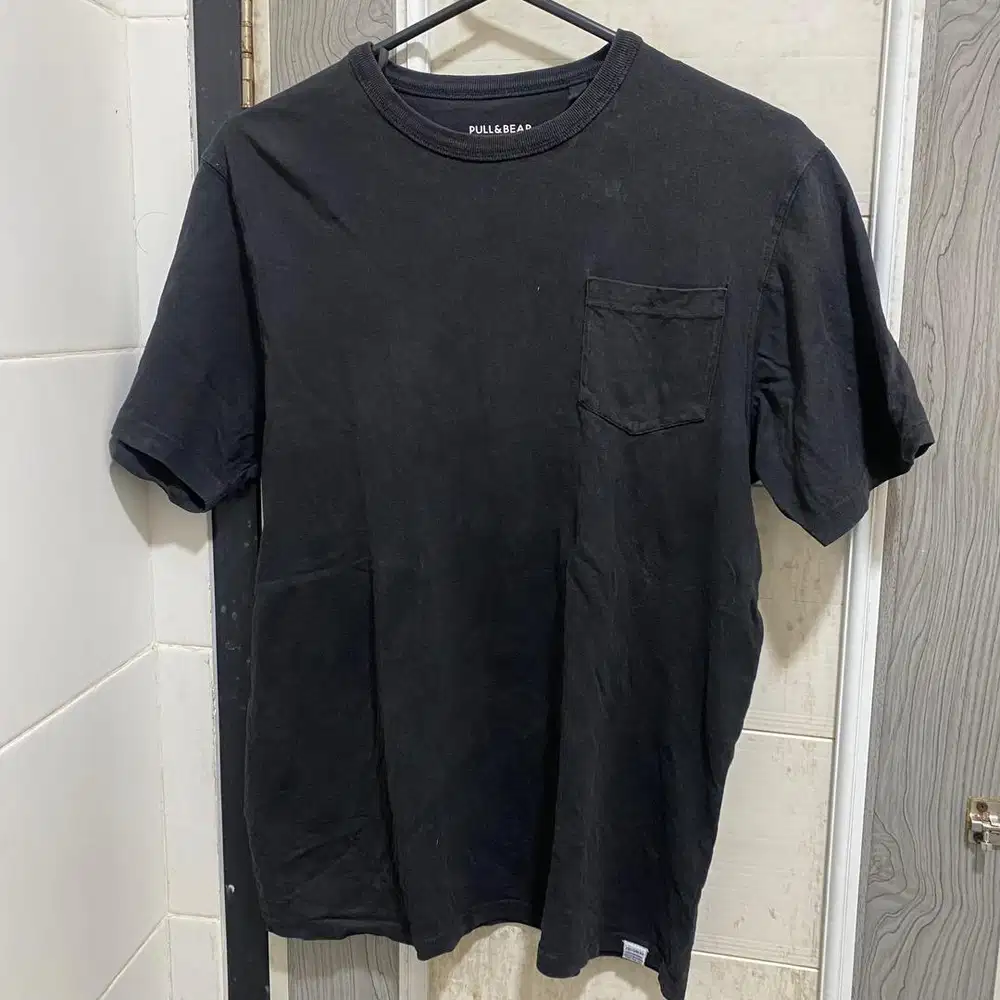 Kaos Polos Pull & Bear Original black