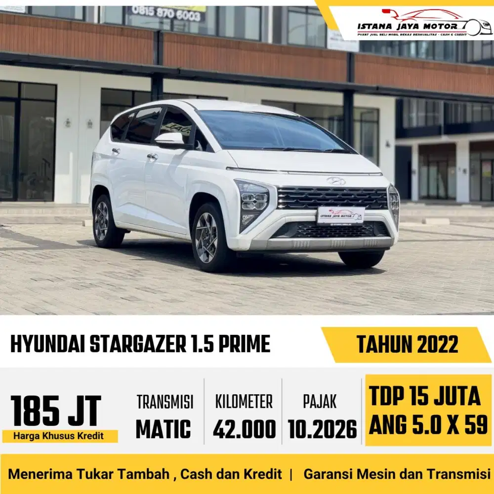 Hyundai Stargazer Prime AT th 2022 #istana jaya motor