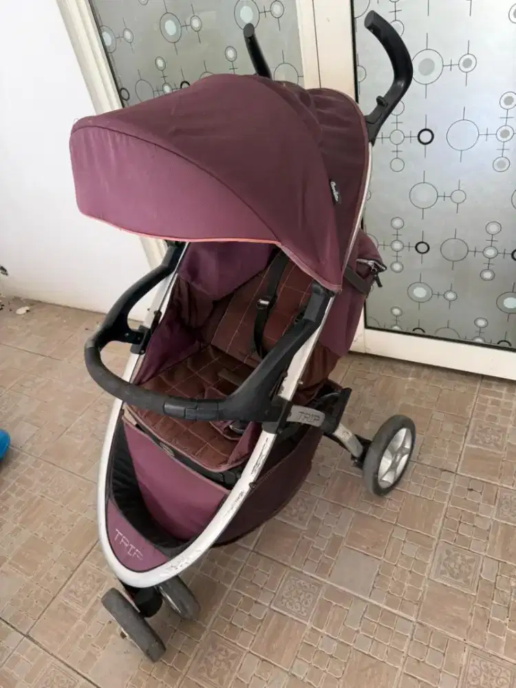 Stroller Trip Coco latte warna pink tua