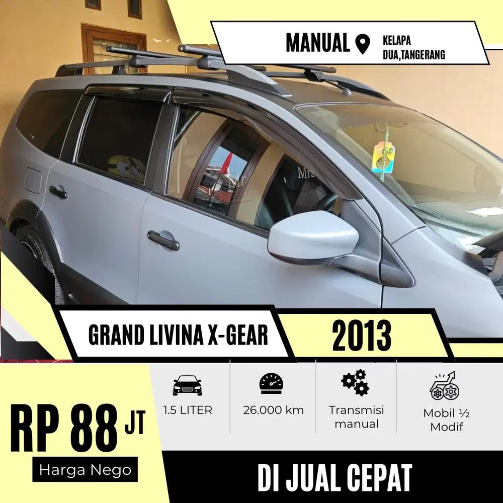 Nissan Grand Livina X-Gear 1.5 M/T 2013 irit ,Terawat Siap Pakai !