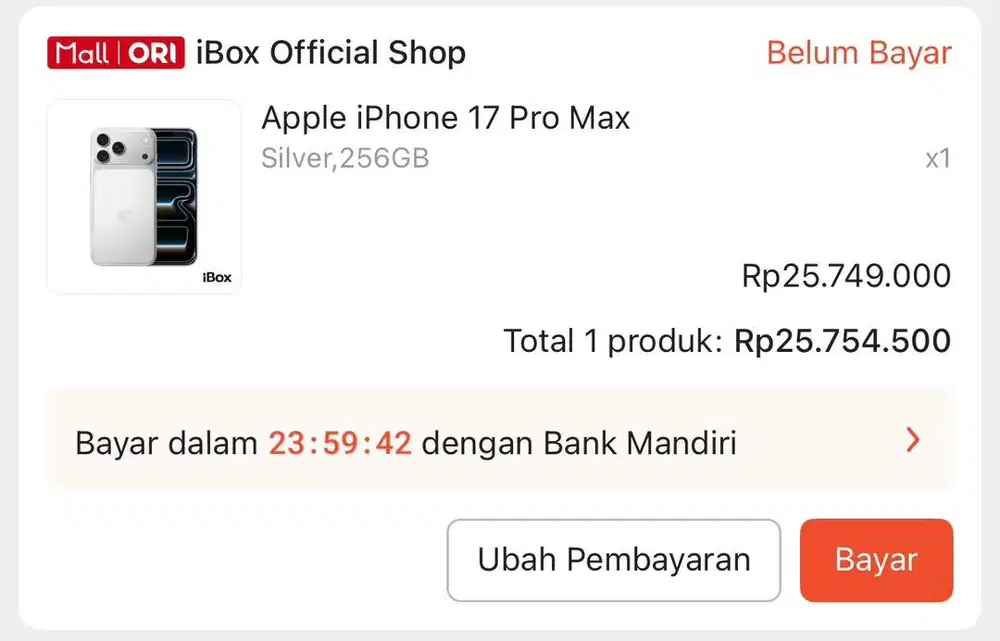 Apple iPhone 17 Pro Max 256gb Silver