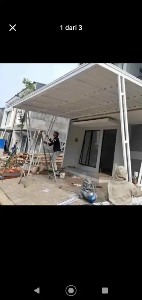 0007 kanopi atap upvc alderon twinwall double layer