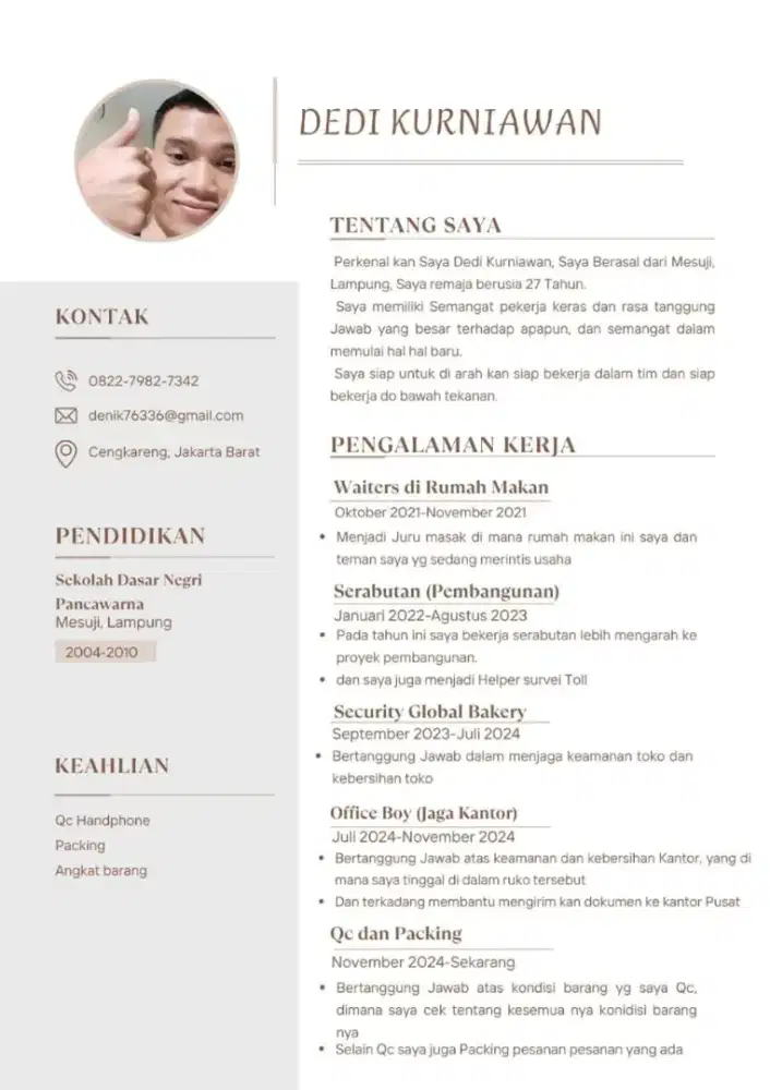 Cari kerjaan yg baik