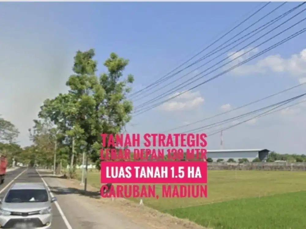 (L) Tanah Zona Industri LD 138 mtr, Dekat Gerbang TOL Caruban MADIUN, Ciamik
