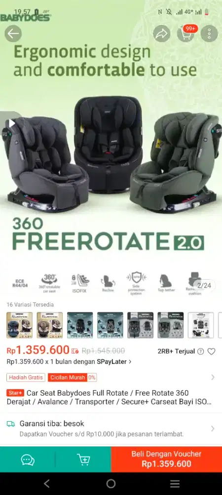 Carseat Baby Does Rotate 360