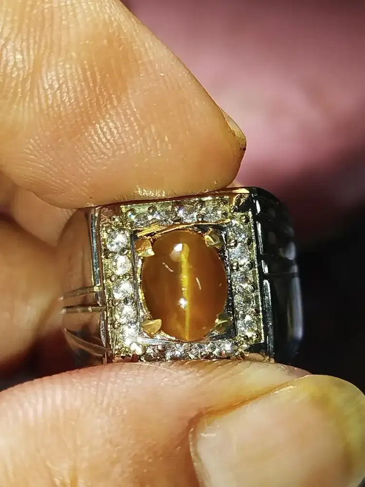 CINCIN NATURAL CAT EYE APATITE MADAGASCAR PLUS MEMO