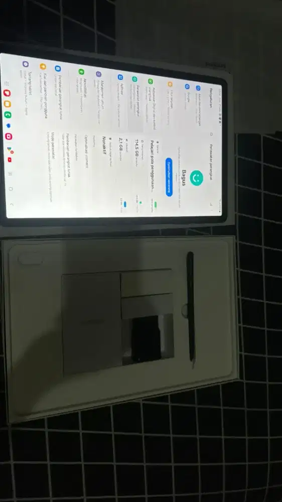 SAMSUNG GALAXY TAB S7 FE 5G 6/128 MULUS NO MINUS KOMPLIT GARANSI SEIN