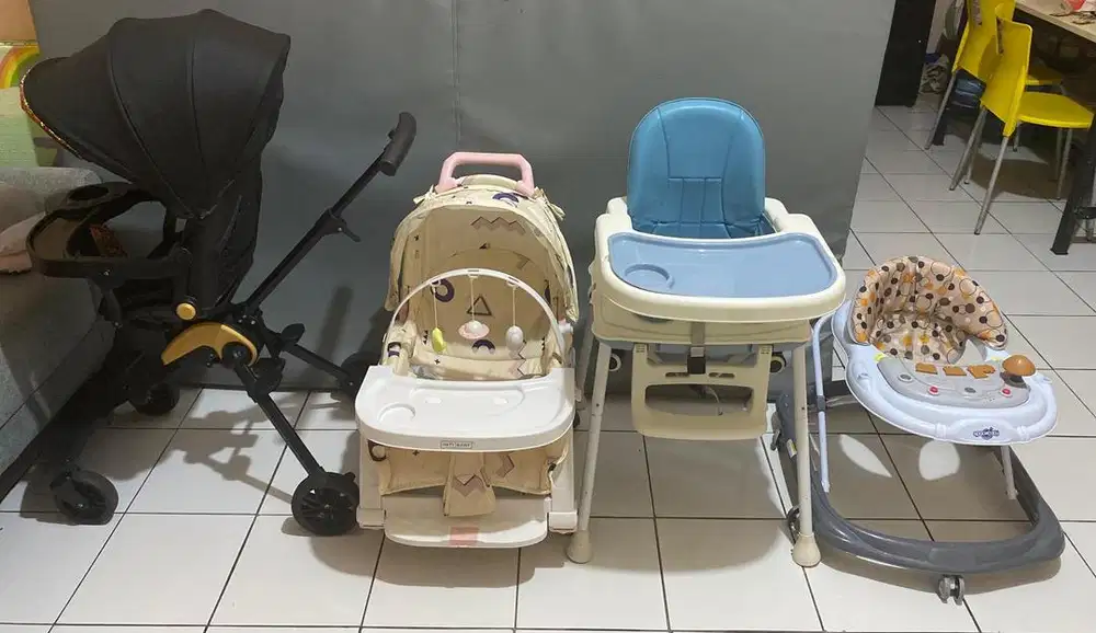 Stroller, baby chair, baby walker