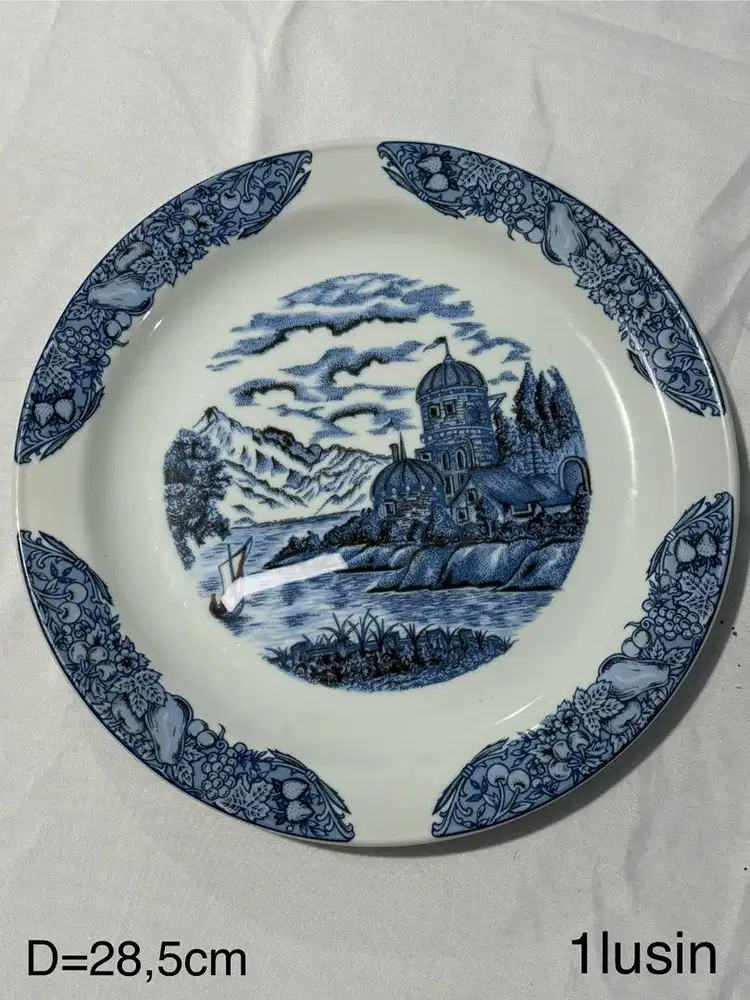 English Lake Anglo Normands Vintage Plate Piring Hias Piring Pajangan