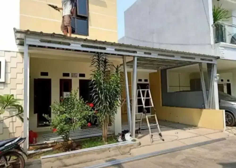 Pasang kanopi baja ringan