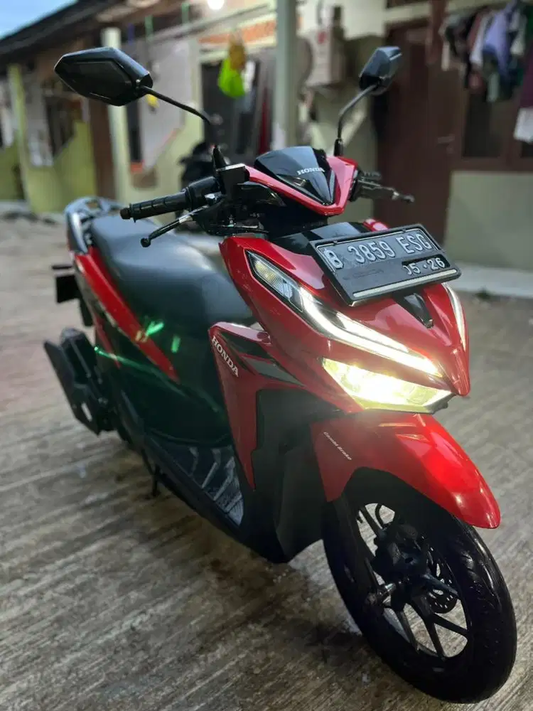 honda vario led new 125cc 2021 merah pjk panjang km 36k