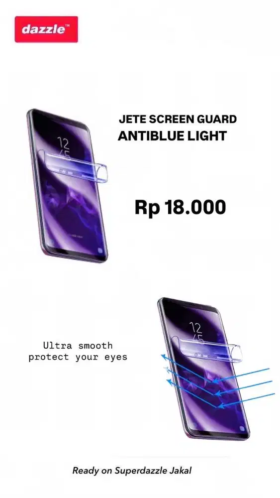 Hydrogel antiblue screenguard