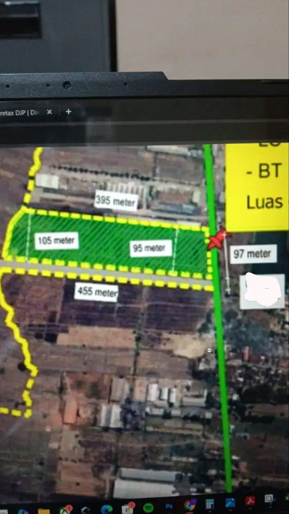 Dijual tanah zona industri LT 42.192m2,timur,full tanah padat