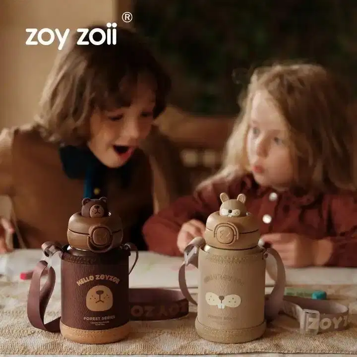 [Bear - Brown] Zoyzoii E8 Animal Series Thermos Cup 450ml