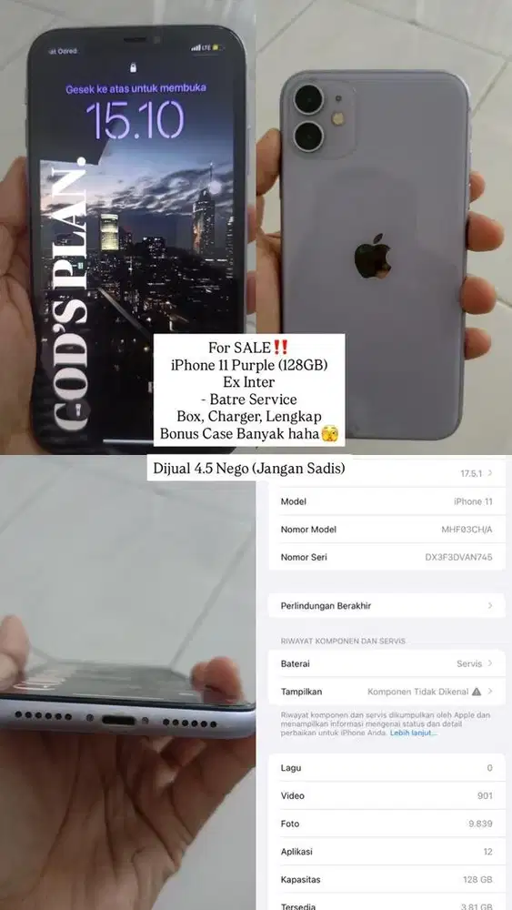 For sale iphone 11 128gb