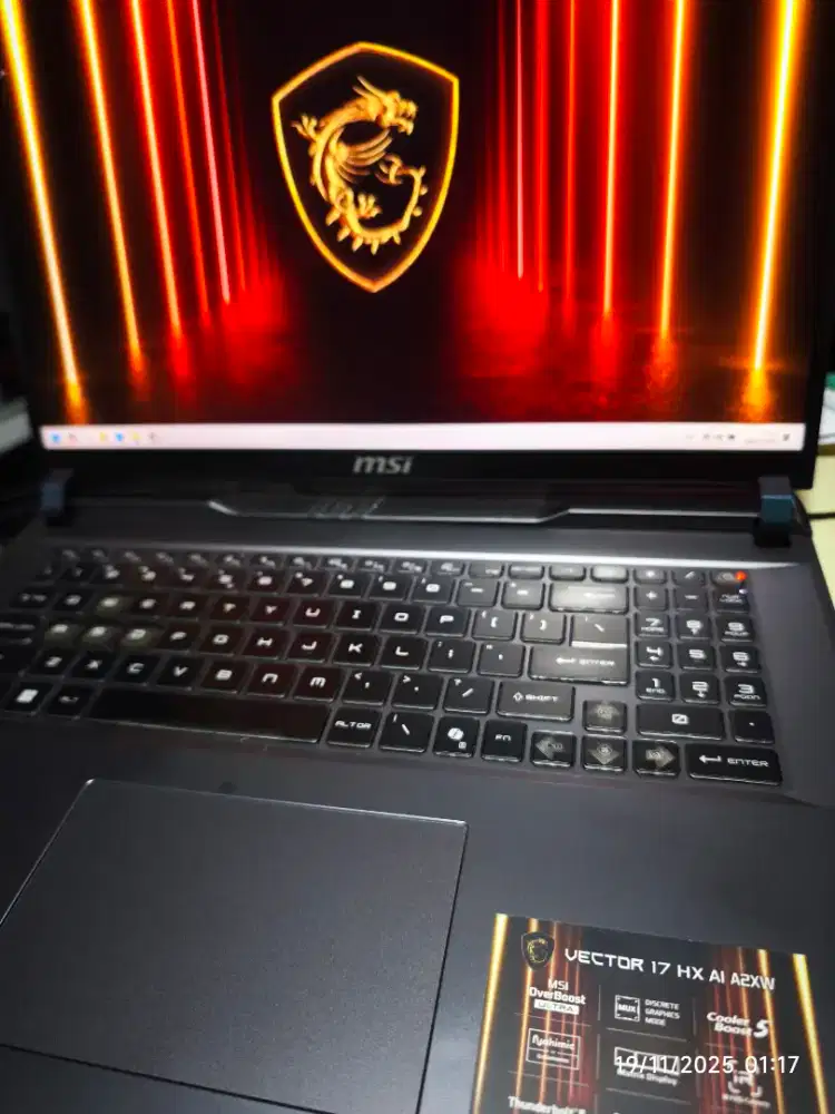 MSI VECTOR 17 HX AI ULTRA 9-275HX RTX5070TI - 64GB 3TB W11 Pro