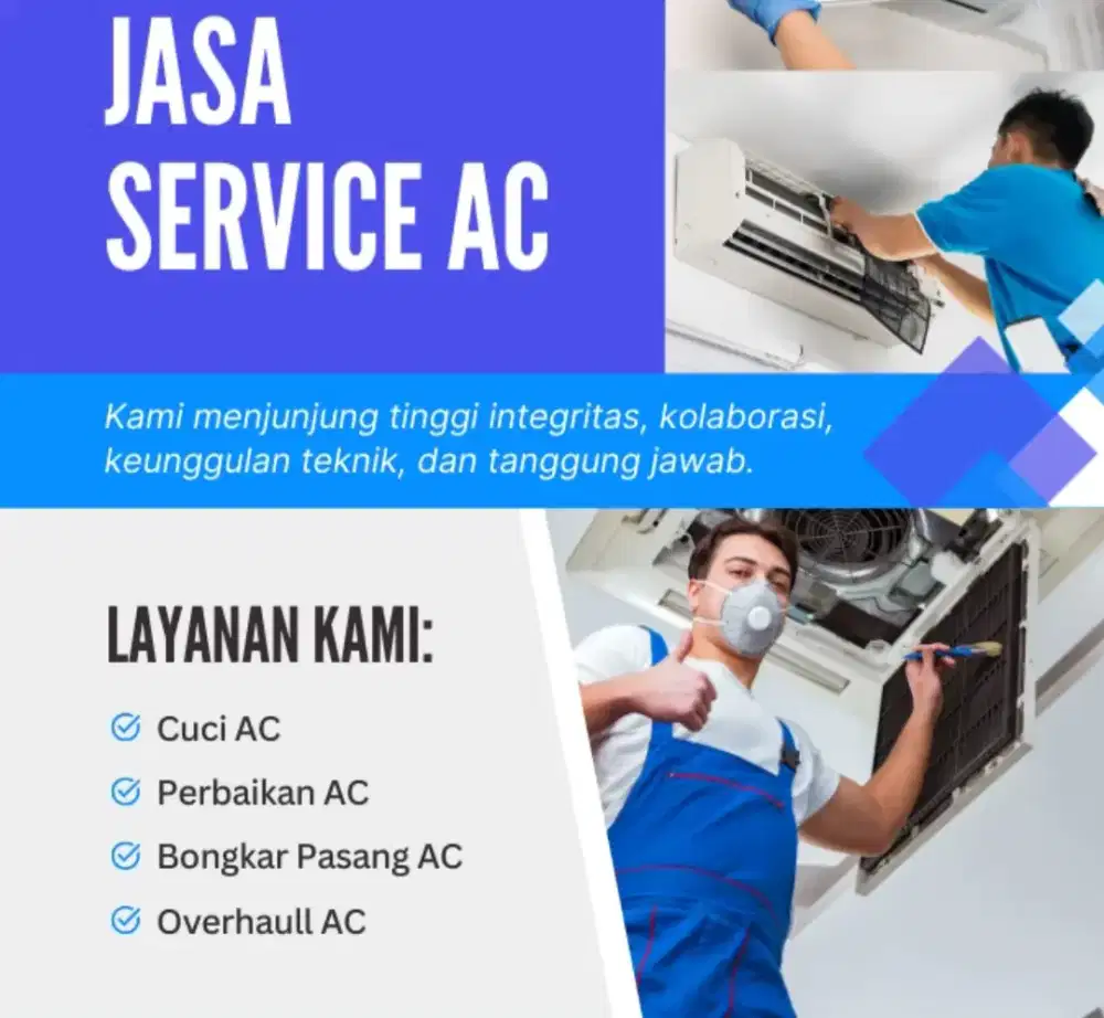 Jasa Service AC, Bongkar pasang AC, Service mesin cuci & Kulkas