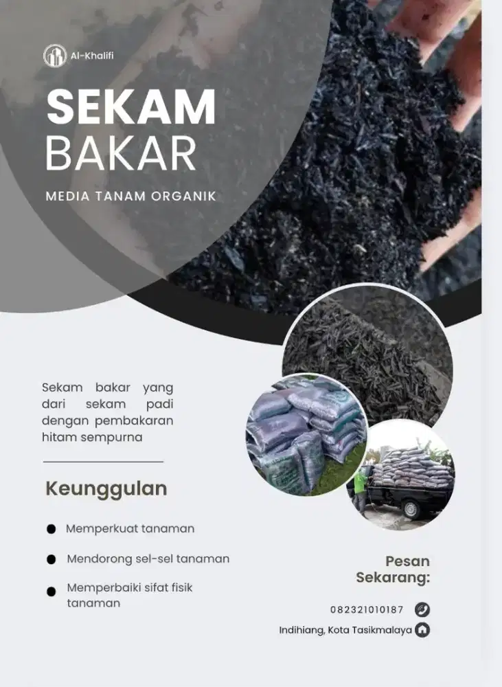 Sekam bakar dan sekam fermentasi media tanam