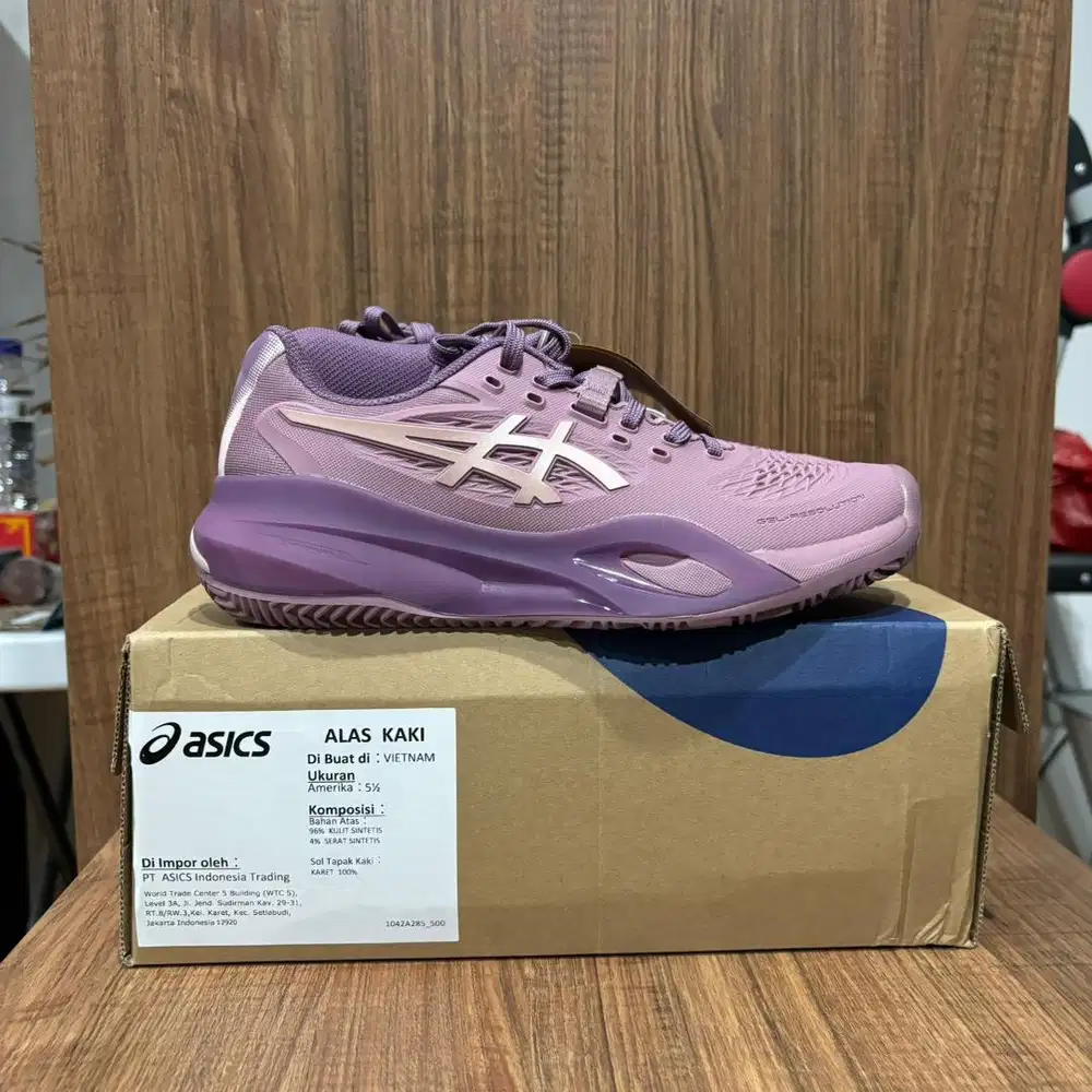 SEPATU PADEL WANITA ASICS GEL RESOLUTION X BARU ORIGINAL