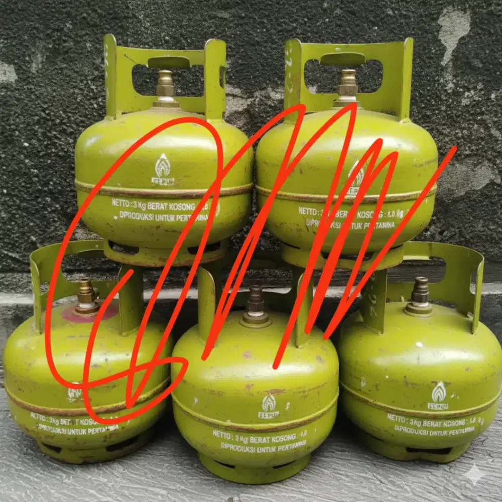 Tabung gas kosong, tabung gas hijau