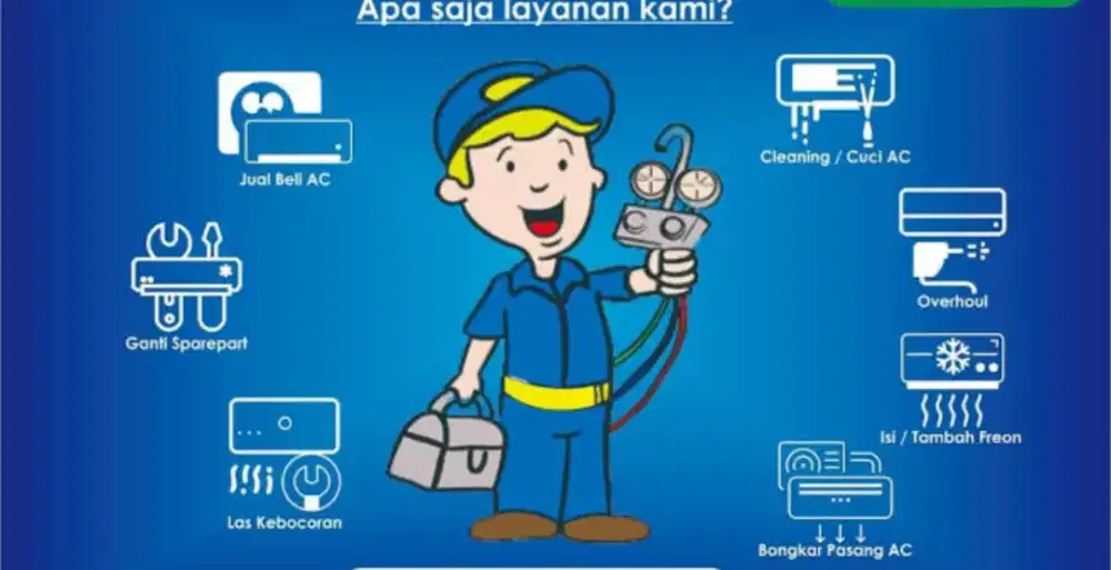 Jasa Service AC, Bongkar pasang AC, Service mesin cuci & Kulkas
