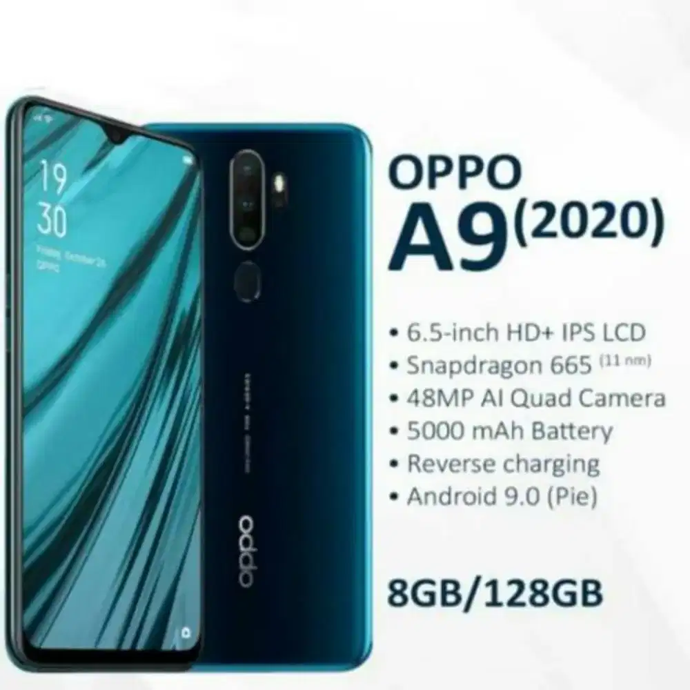 JUAL OPPO A9 2020 8/128 GB LECET PEMAKAIAN