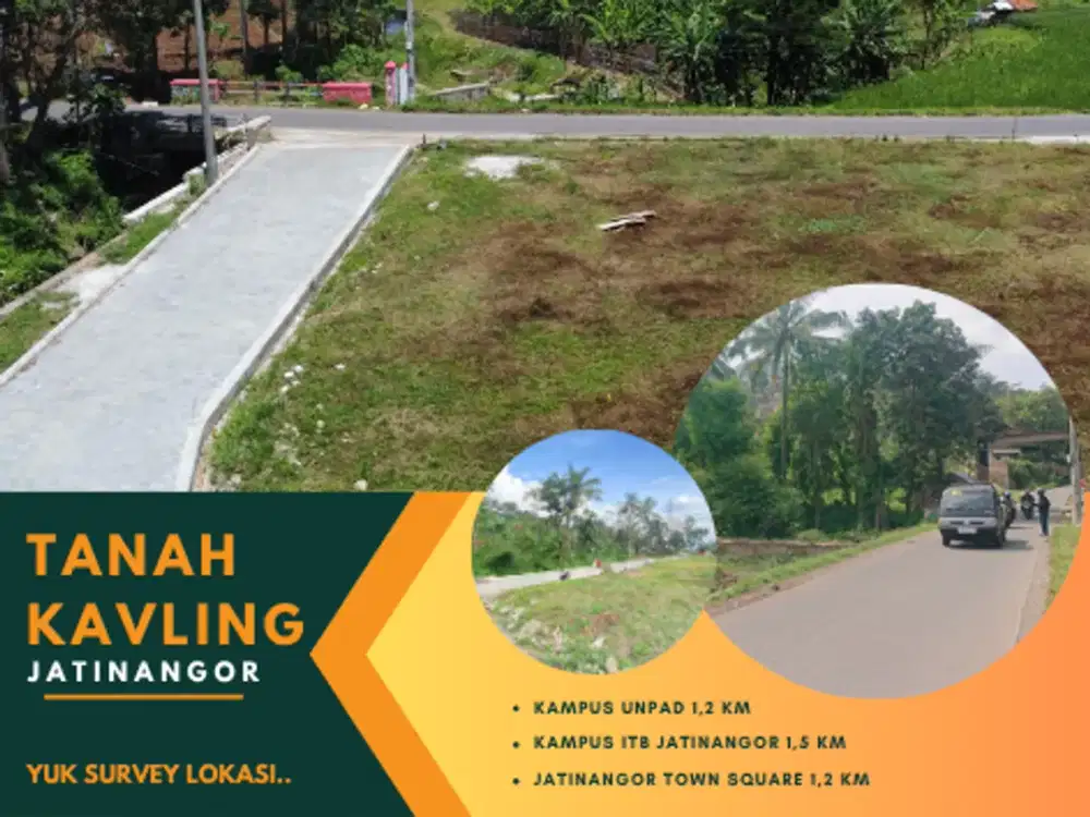 Kavling Lebar Muka 10 Meter! Ideal untuk Rumah Mewah 2 Lantai di Jatinangor