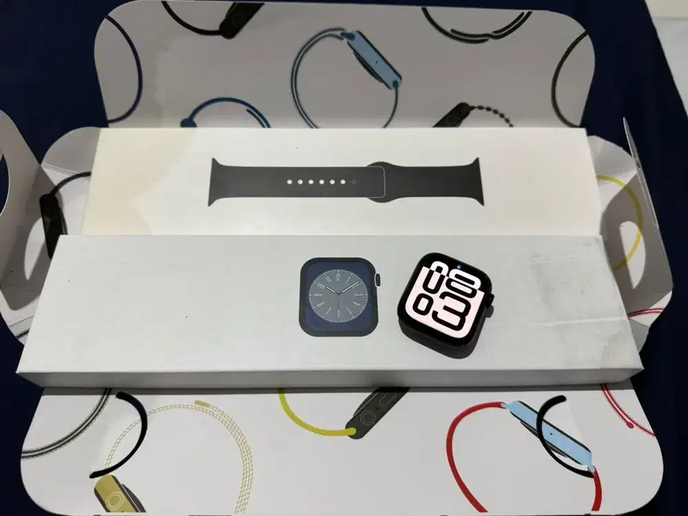 Apple watch series 8 45mm midnight GPS fullset inter ZP/A MURAH