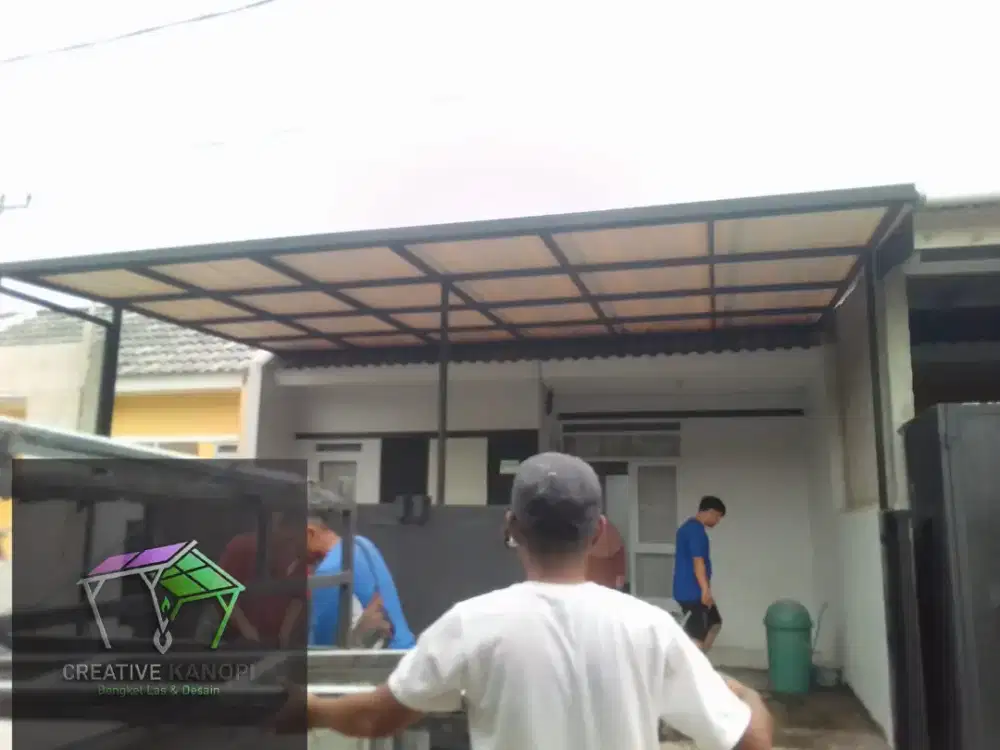 0012 kanopi atap upvc alderon singgle layer