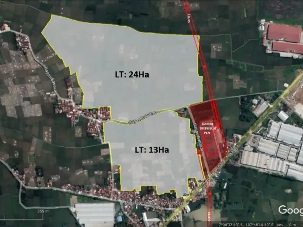 TANAH LUAS MAIN ROAD CILEUNYI - CICALENGKA HARGA SUPER MURAH