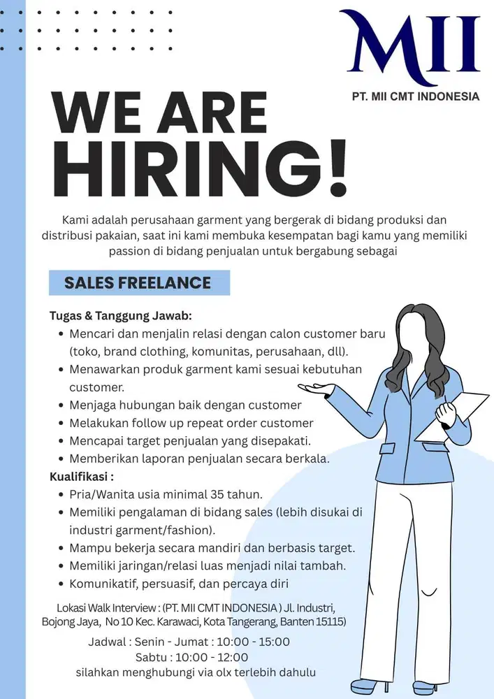 LOWONGAN SALES FREELANCE