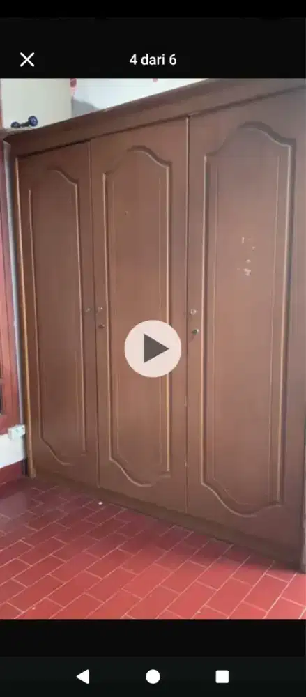 Edisi renopasi dijual springbed ukuran 180x200 satu set + lemari kayu