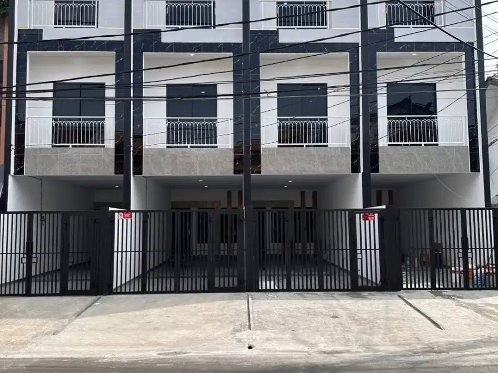 Dijual 4 Unit Rumah Baru SHM 3 Lantai di Tanjung Duren Barat, Jakarta Barat